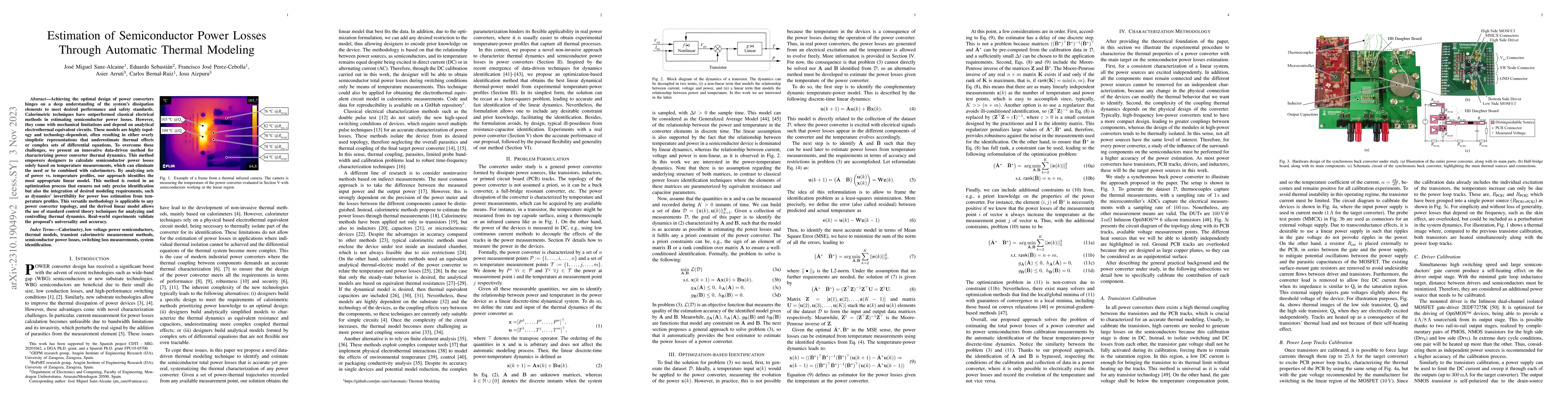 Thumbnail for Estimation of Semiconductor Power Losses Through Automatic Thermal
  Modeling