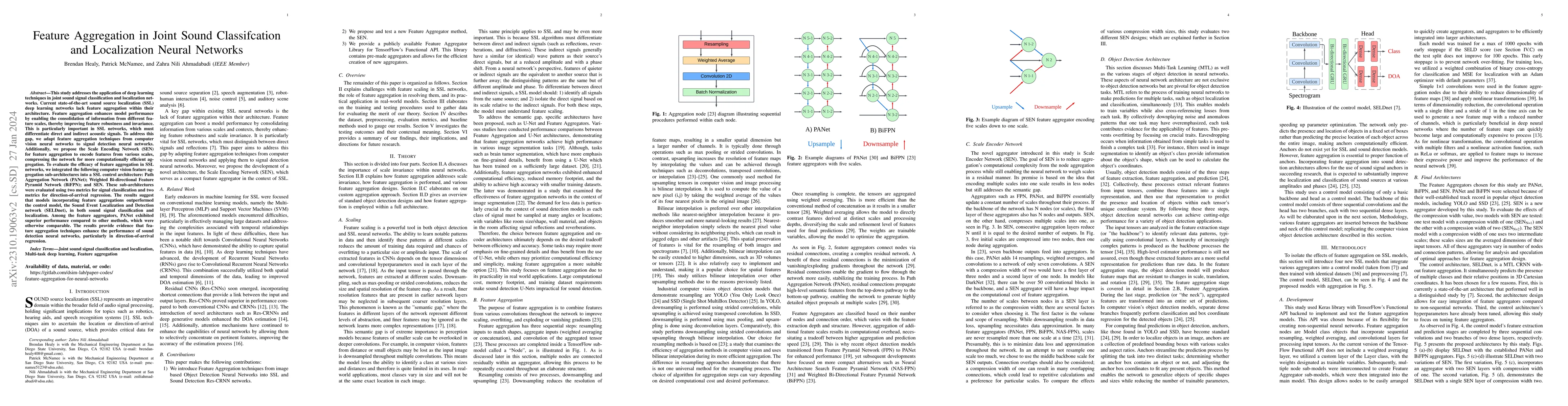 Thumbnail for Feature Aggregation in Joint Sound Classification and Localization
  Neural Networks
