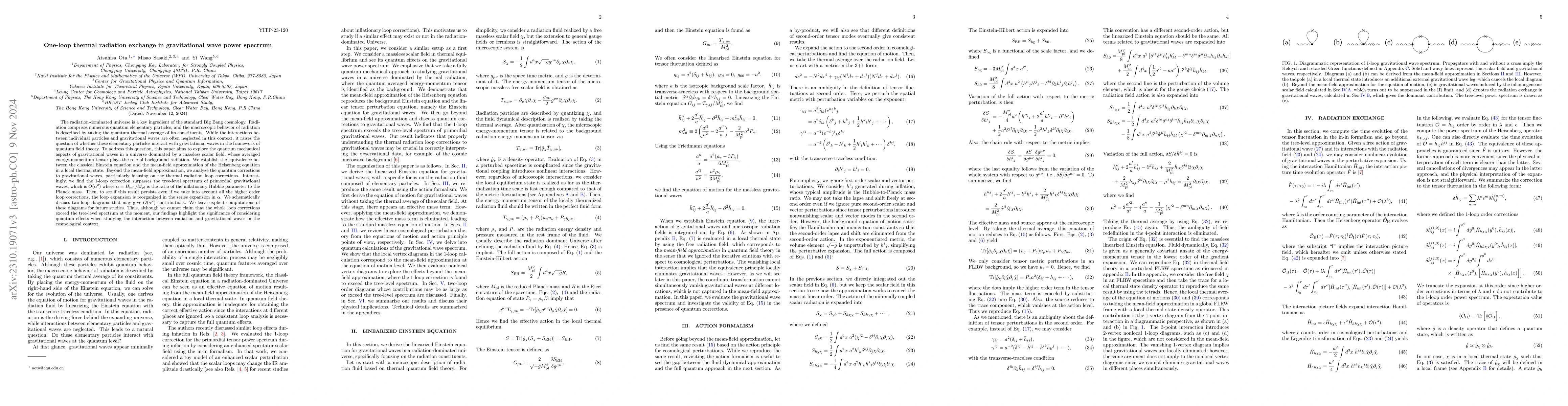 Thumbnail for One-loop thermal radiation exchange in gravitational wave power spectrum