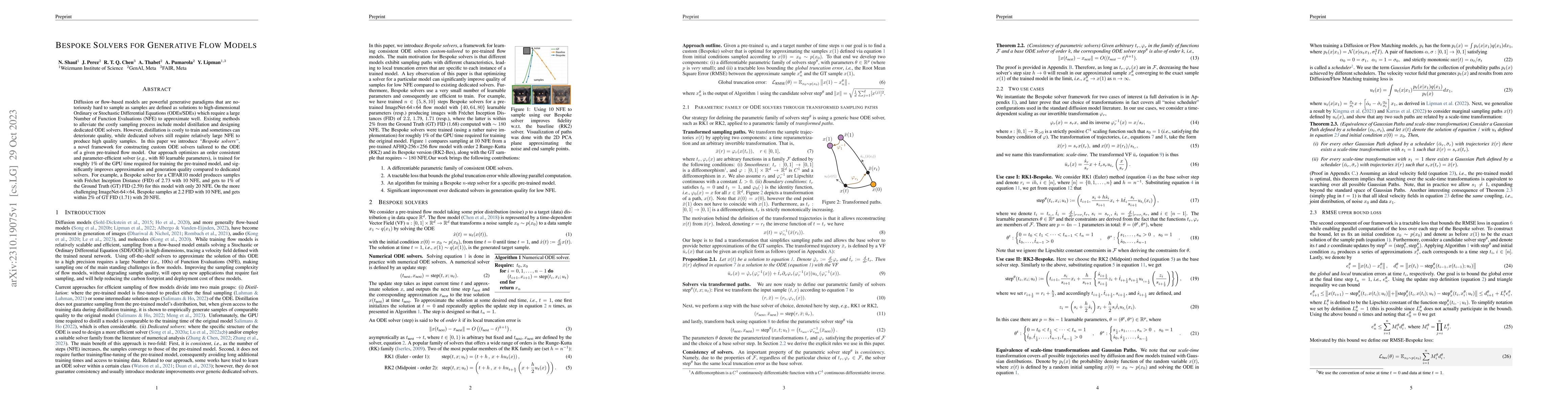 Thumbnail for Bespoke Solvers for Generative Flow Models