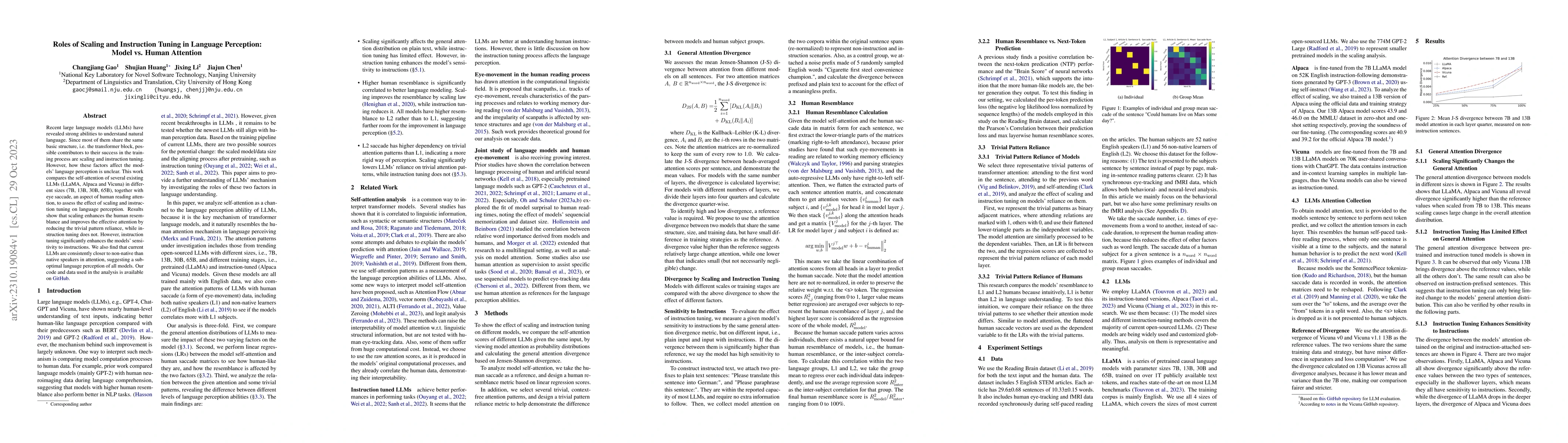 Thumbnail for Roles of Scaling and Instruction Tuning in Language Perception: Model
  vs. Human Attention