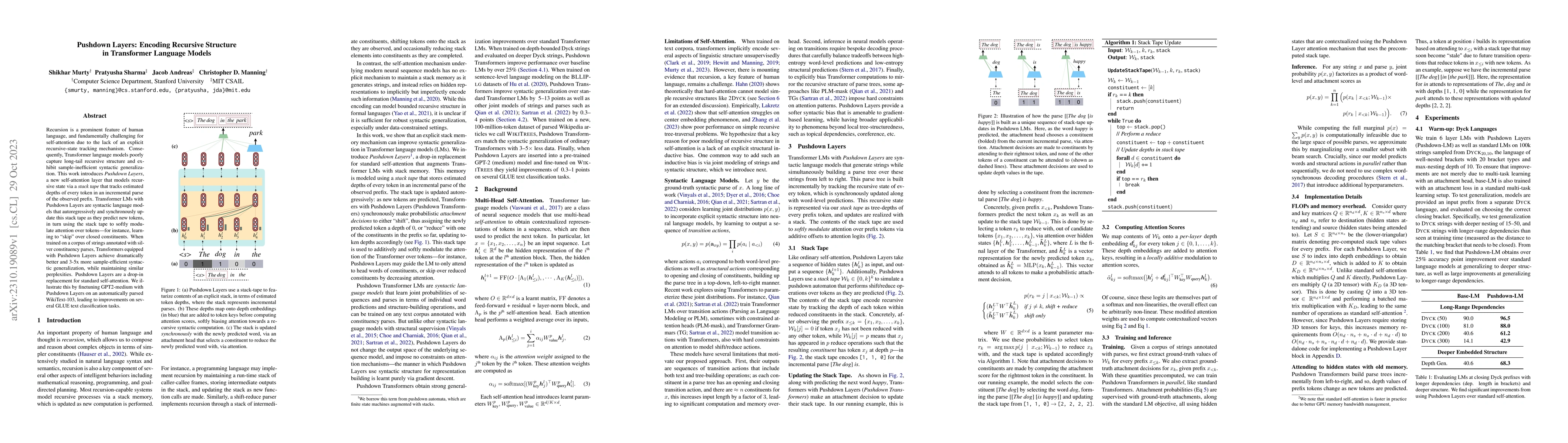Thumbnail for Pushdown Layers: Encoding Recursive Structure in Transformer Language
  Models
