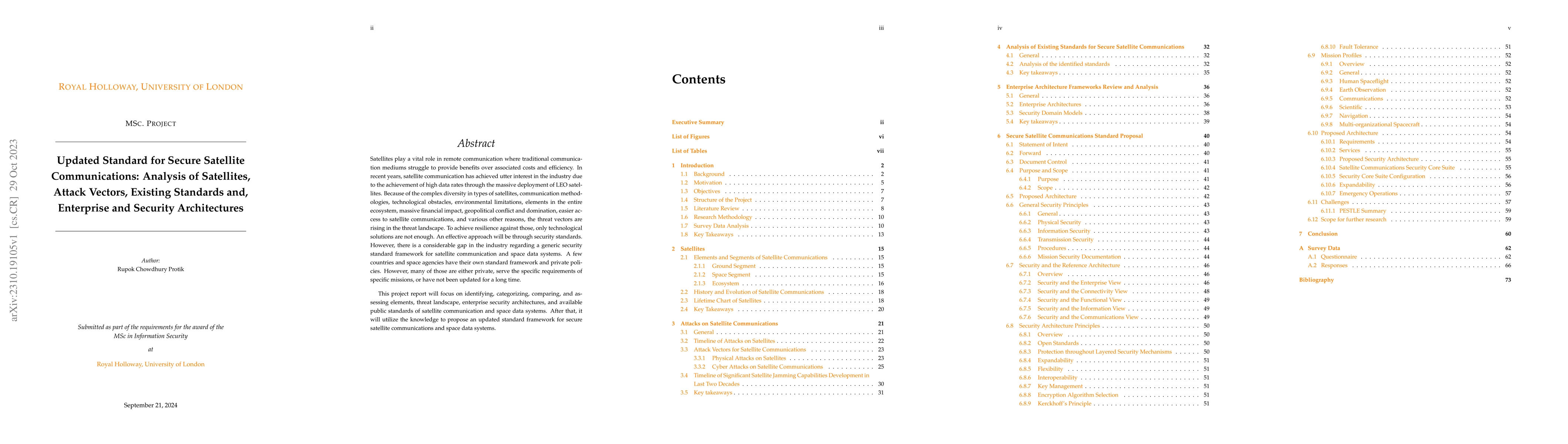 Thumbnail for Updated Standard for Secure Satellite Communications: Analysis of
  Satellites, Attack Vectors, Existing Standards, and Enterprise and Security
  Architectures