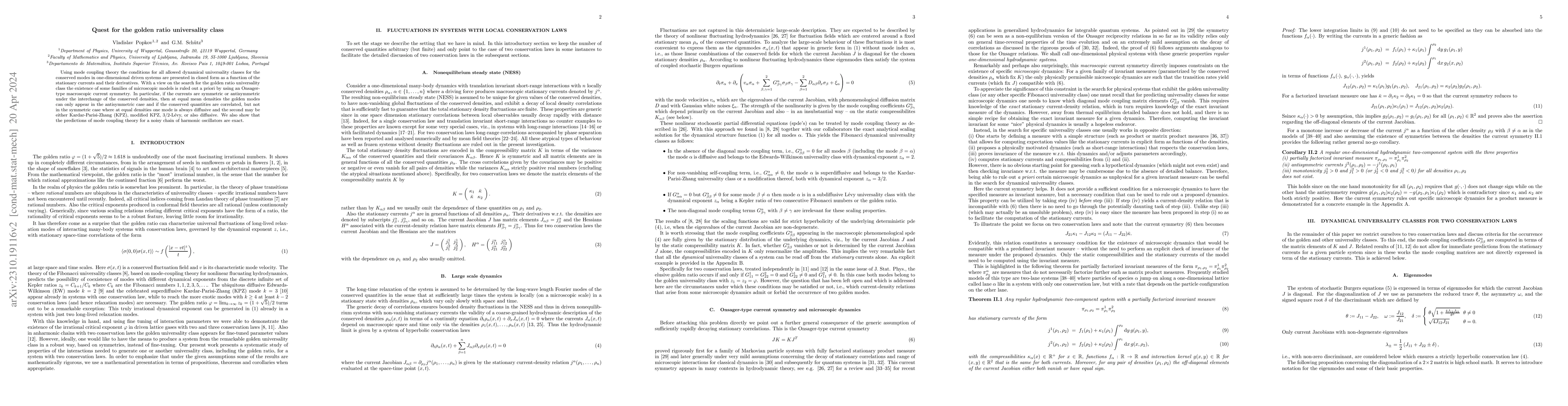 Thumbnail for Quest for the golden ratio universality class