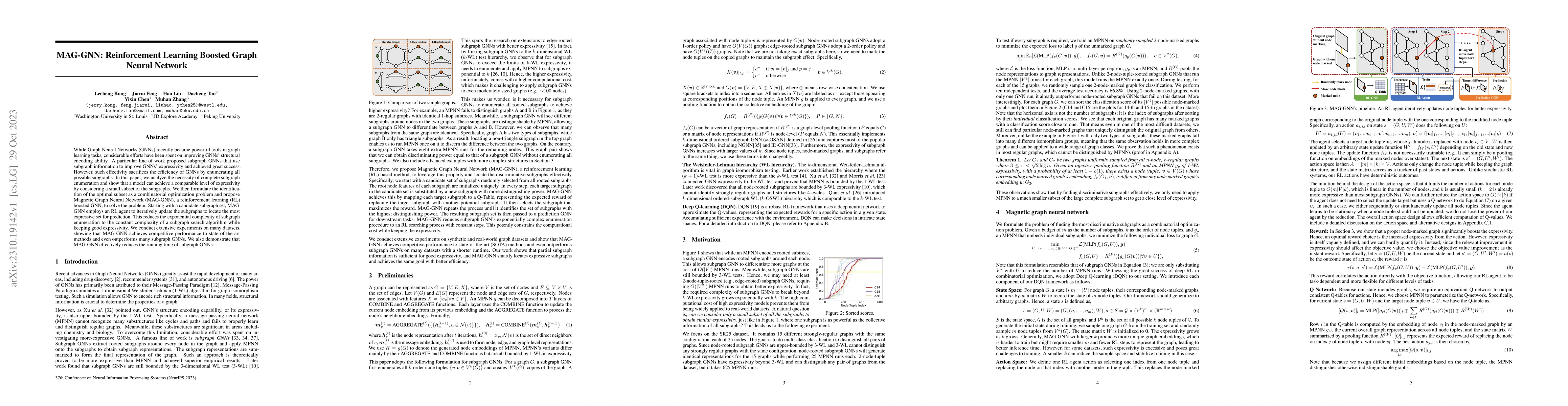 Thumbnail for MAG-GNN: Reinforcement Learning Boosted Graph Neural Network