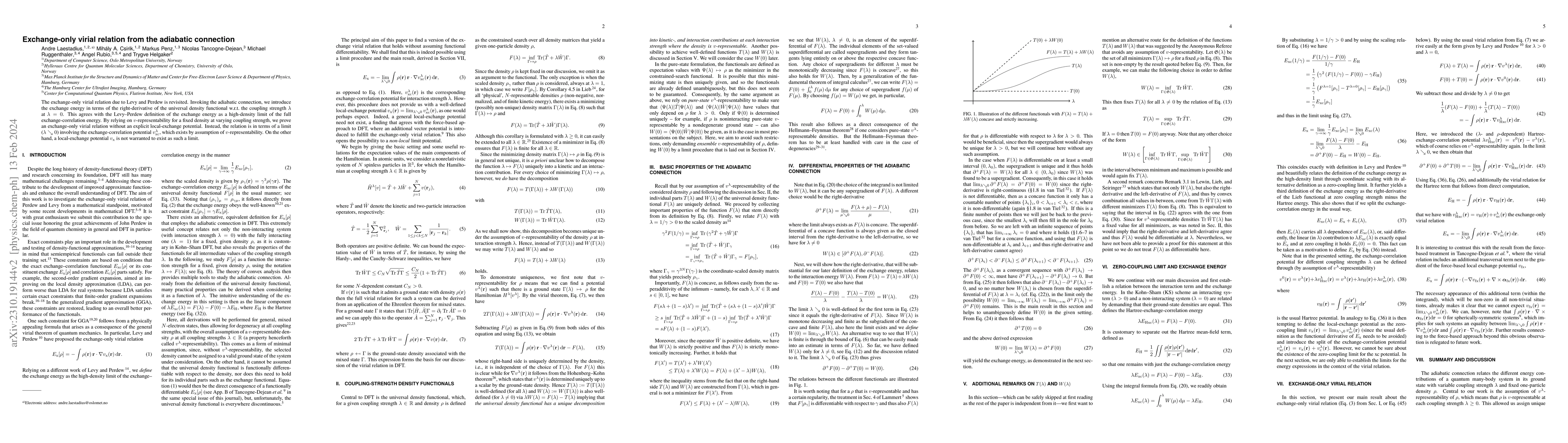 Thumbnail for Exchange-only virial relation from the adiabatic connection