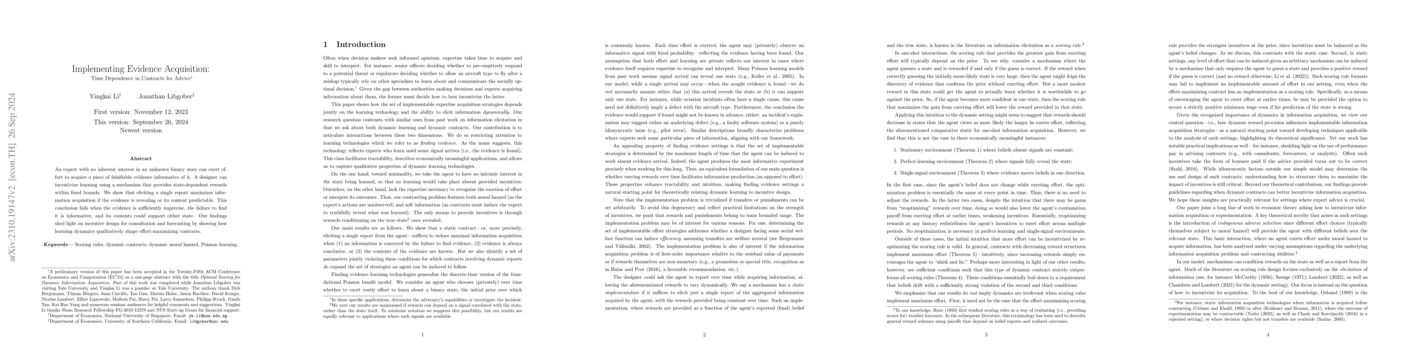 Thumbnail for Optimal Scoring for Dynamic Information Acquisition