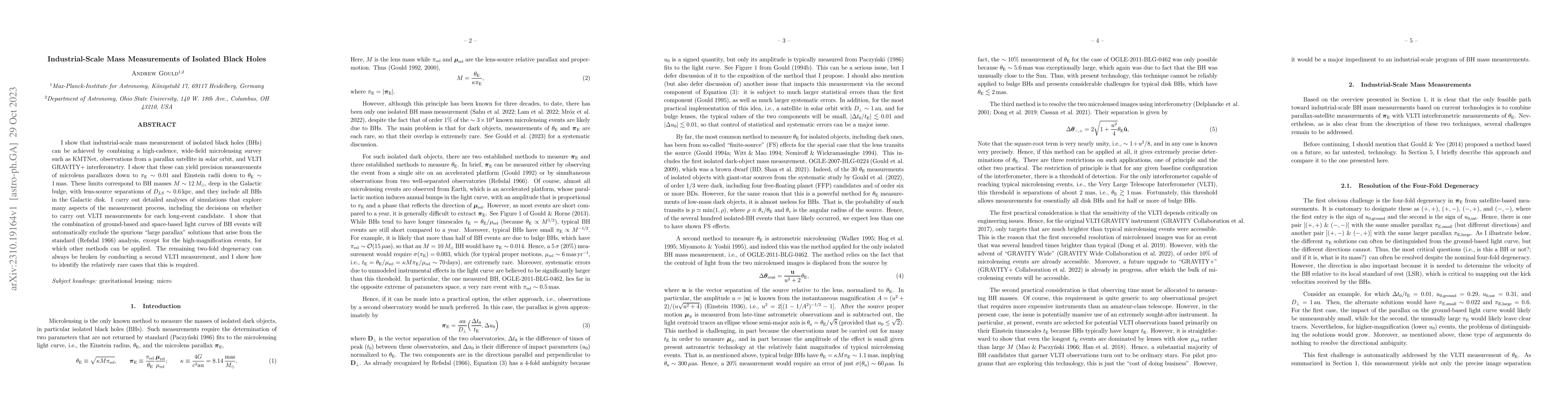 Thumbnail for Industrial-Scale Mass Measurements of Isolated Black Holes