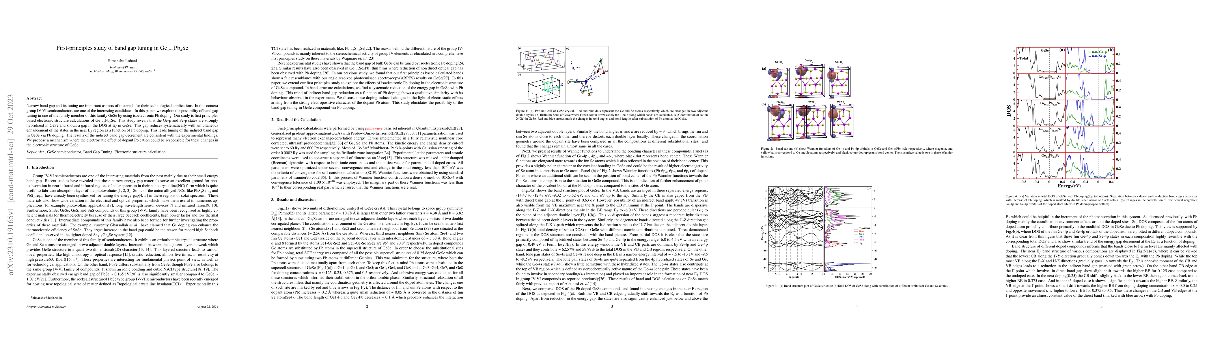 Thumbnail for First principles study of bandgap tuning in GePbSe