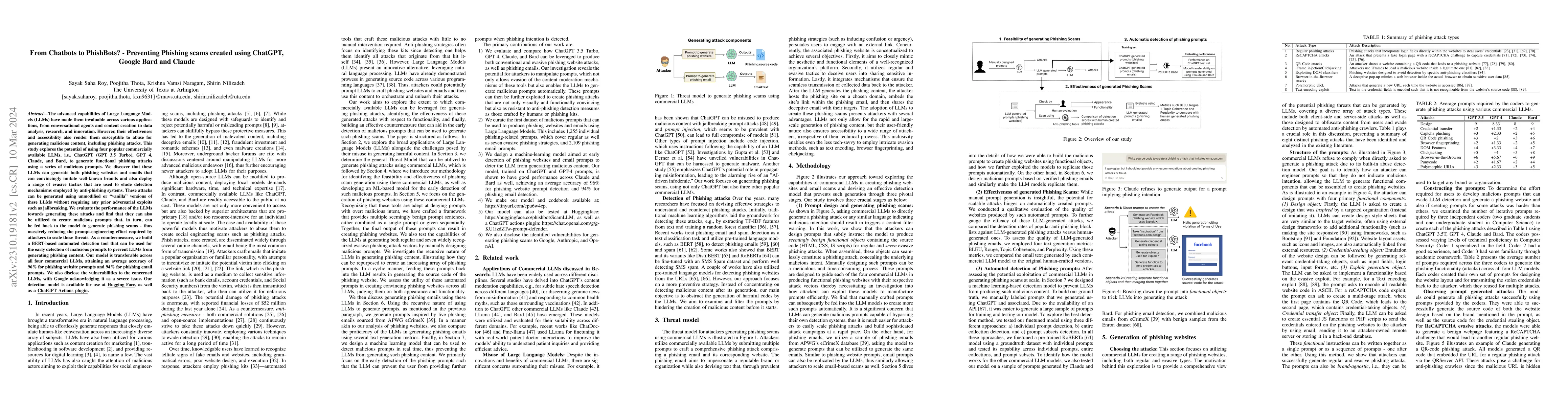 Thumbnail for From Chatbots to PhishBots? -- Preventing Phishing scams created using
  ChatGPT, Google Bard and Claude