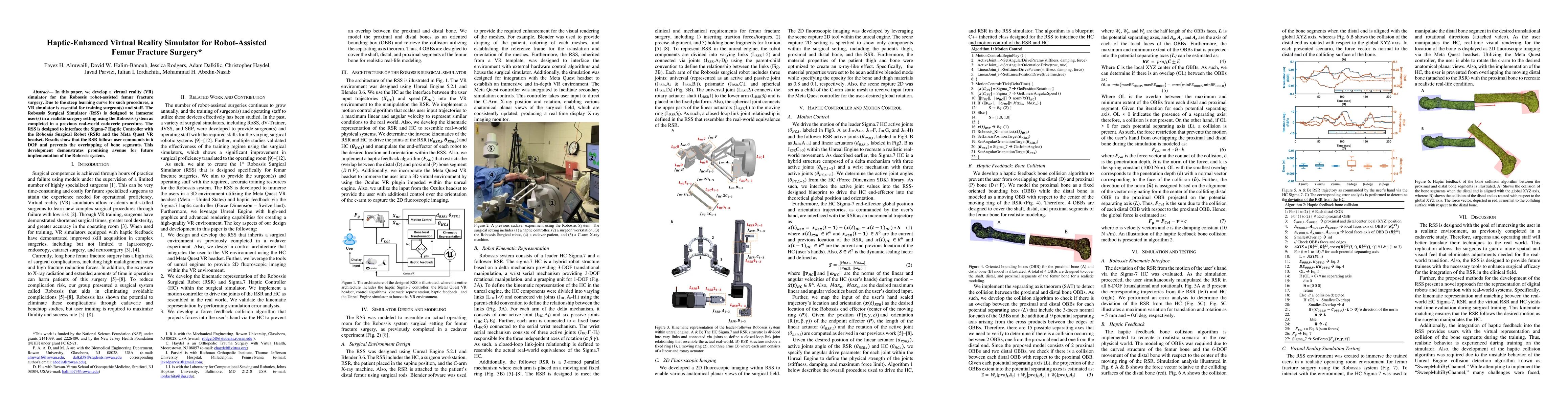 Thumbnail for Haptic-Enhanced Virtual Reality Simulator for Robot-Assisted Femur
  Fracture Surgery