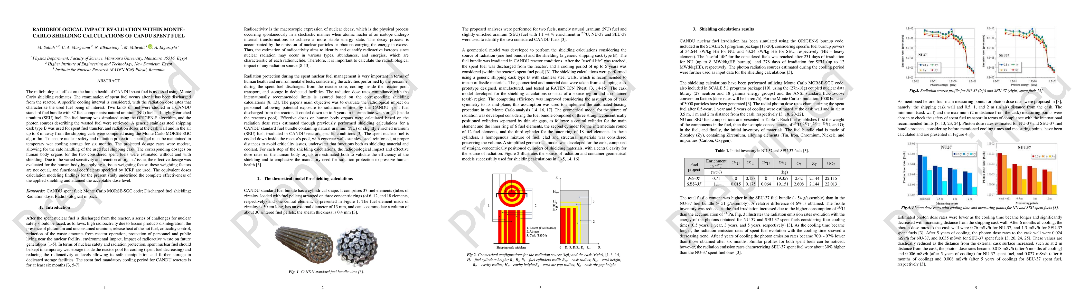 Thumbnail for Radiobiological Impact Evaluation Within Monte-Carlo Shielding
  Calculations of CANDU Spent Fuel
