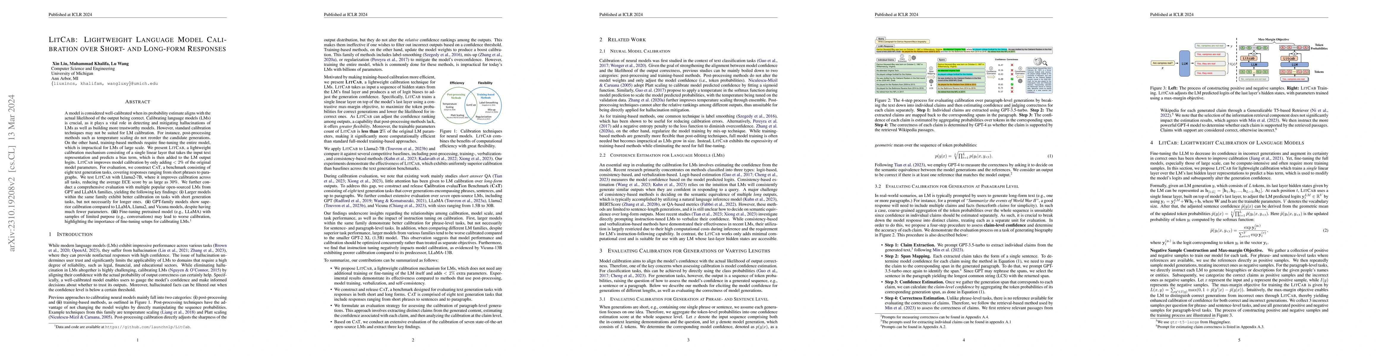 Thumbnail for LitCab: Lightweight Language Model Calibration over Short- and Long-form
  Responses
