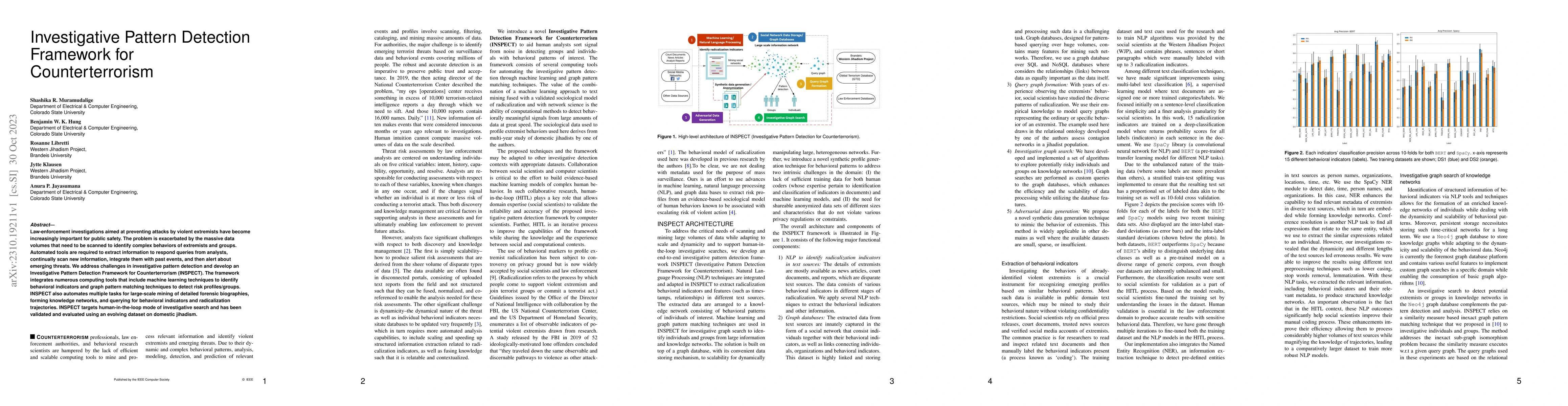 Thumbnail for Investigative Pattern Detection Framework for Counterterrorism