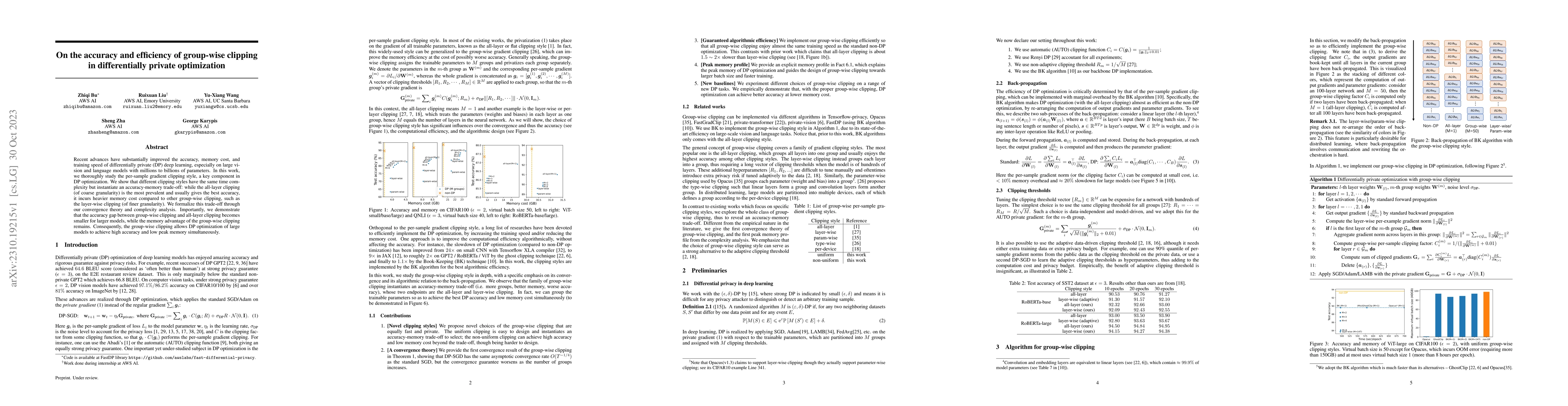 Thumbnail for On the accuracy and efficiency of group-wise clipping in differentially
  private optimization
