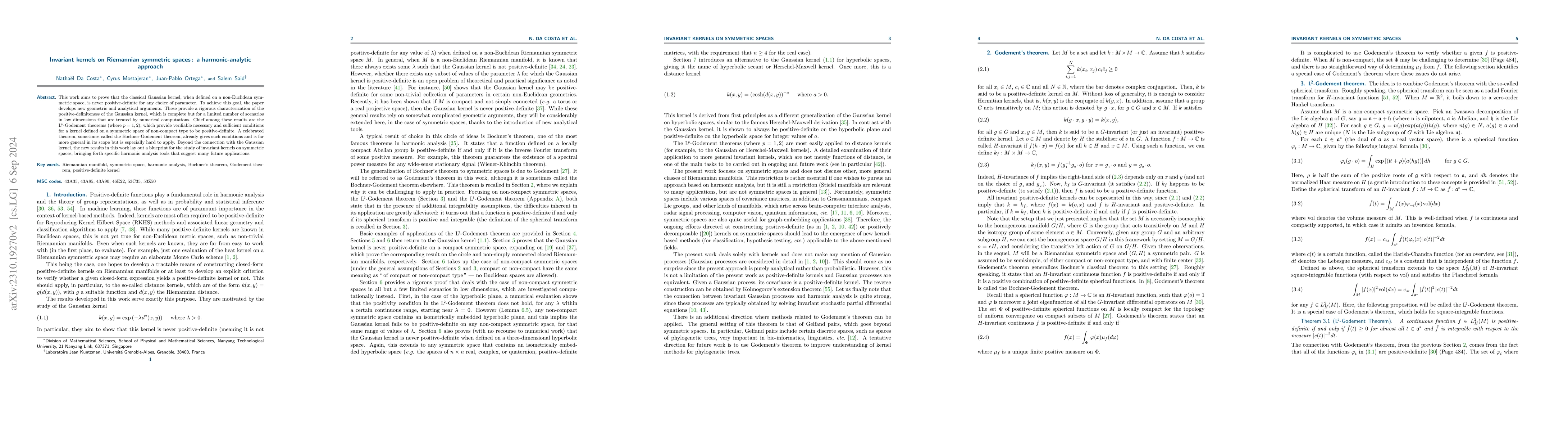 Thumbnail for Invariant kernels on Riemannian symmetric spaces: a harmonic-analytic
  approach