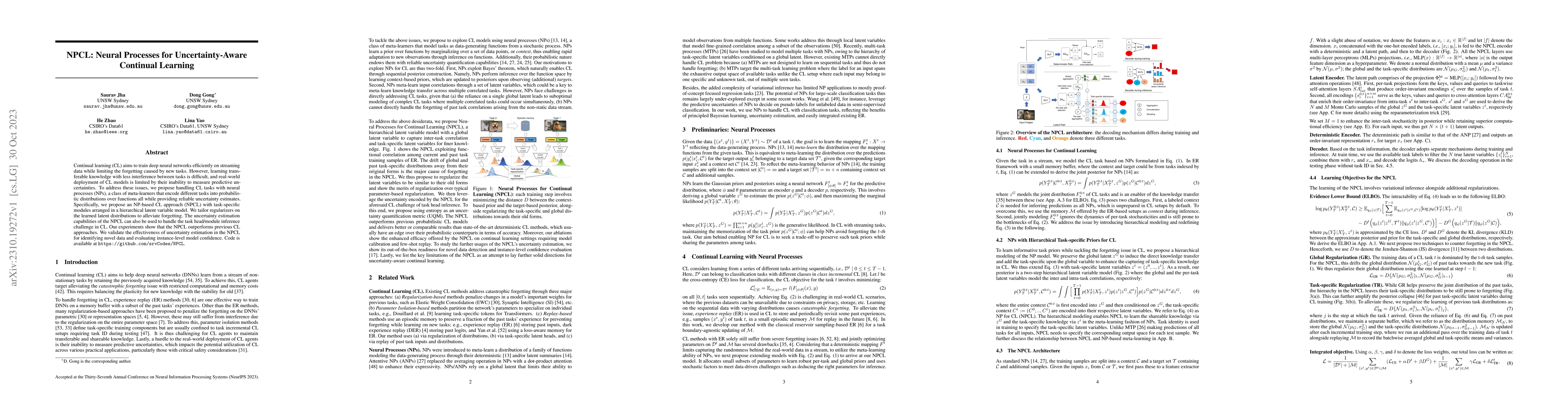 Thumbnail for NPCL: Neural Processes for Uncertainty-Aware Continual Learning