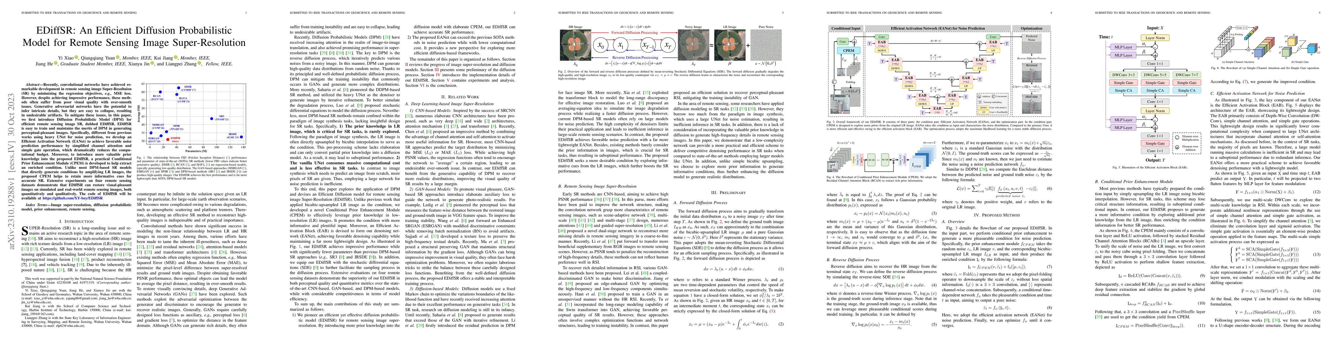Thumbnail for EDiffSR: An Efficient Diffusion Probabilistic Model for Remote Sensing
  Image Super-Resolution