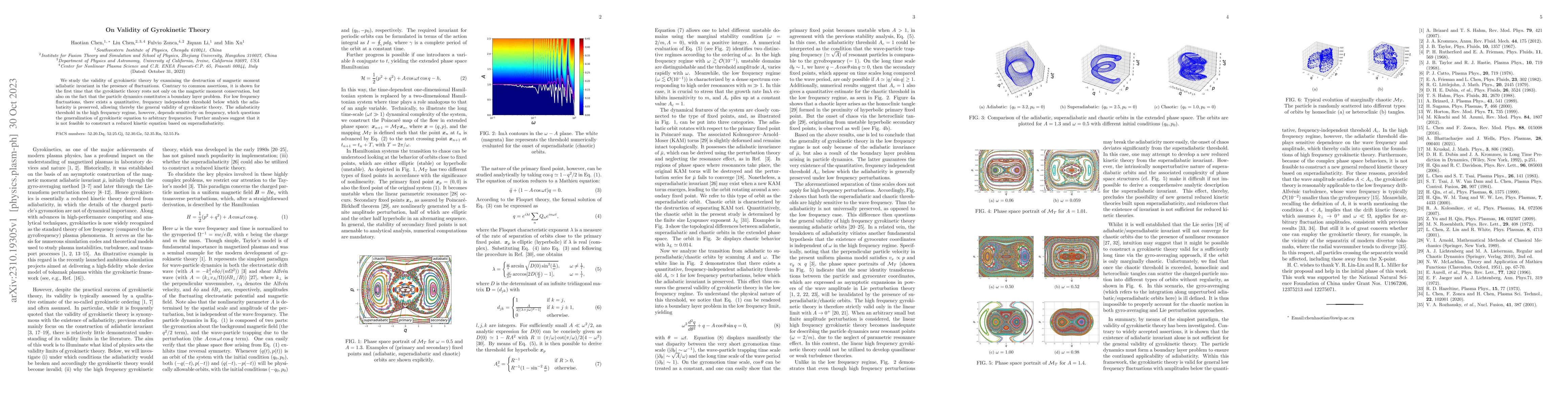 Thumbnail for On Validity of Gyrokinetic Theory