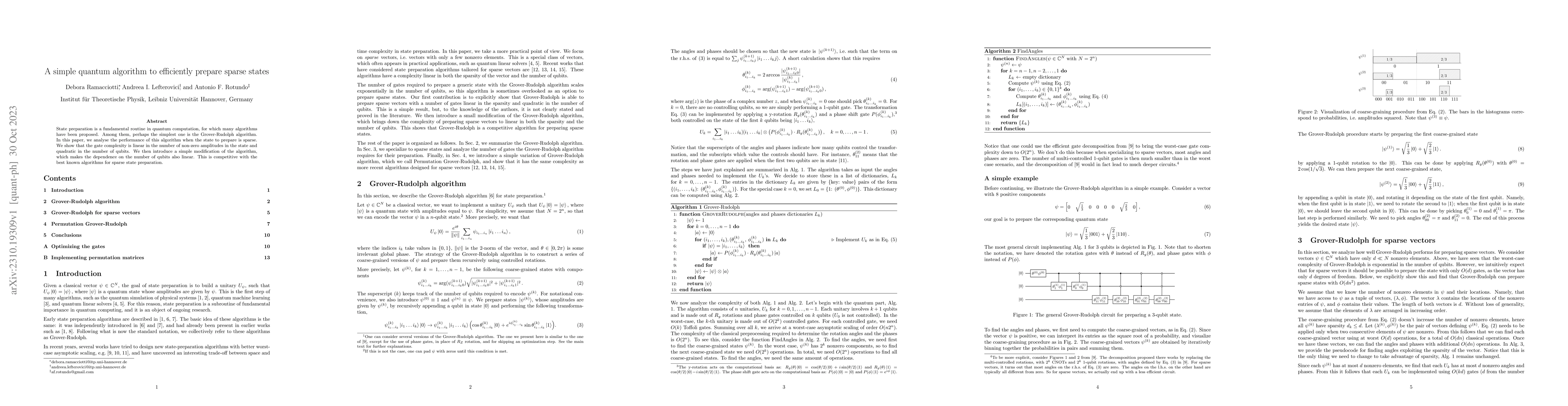 Thumbnail for A simple quantum algorithm to efficiently prepare sparse states