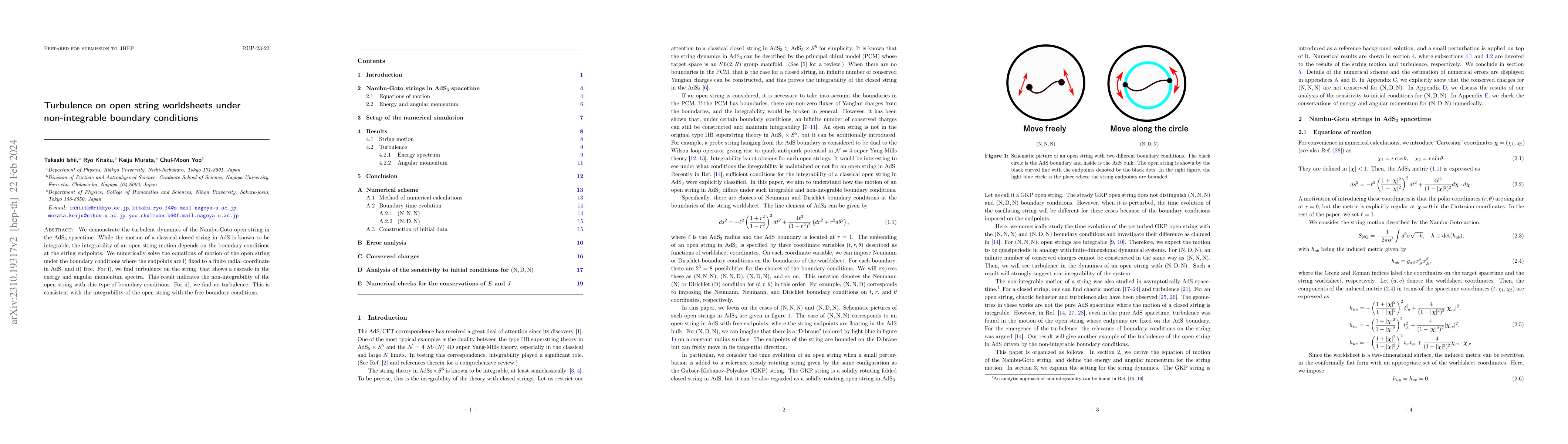 Thumbnail for Turbulence on open string worldsheets under non-integrable boundary
  conditions