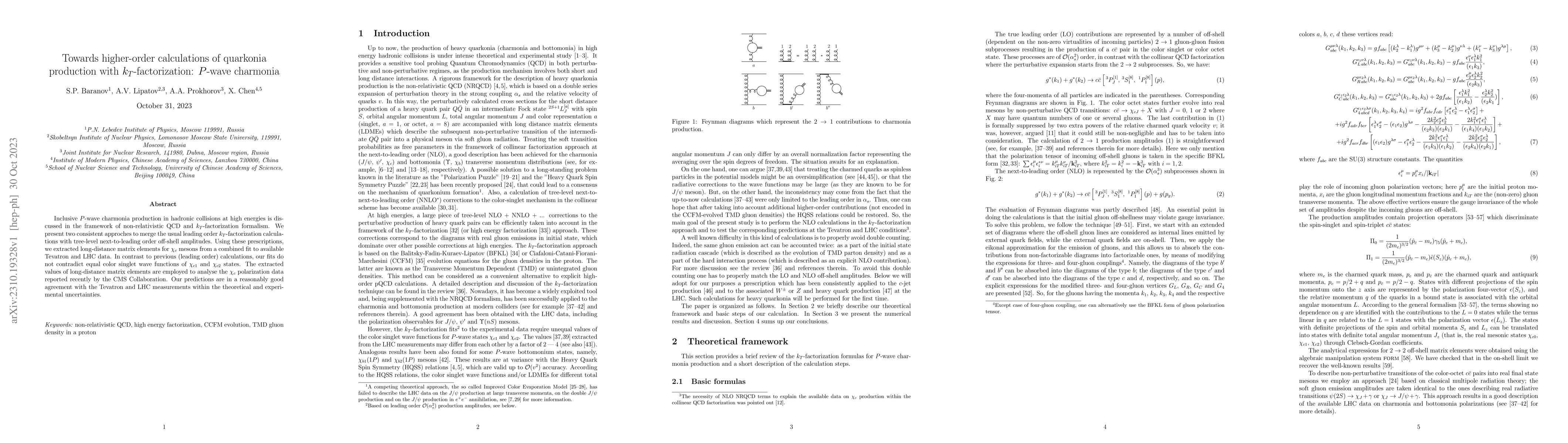 Thumbnail for Towards higher-order calculations of quarkonia production with
  $k_T$-factorization: $P$-wave charmonia