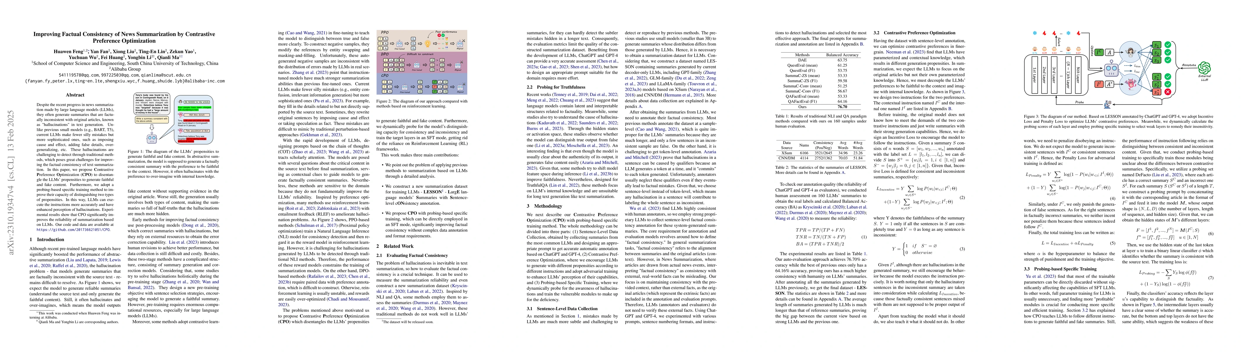 Thumbnail for Improving Factual Consistency of Text Summarization by Adversarially
  Decoupling Comprehension and Embellishment Abilities of LLMs