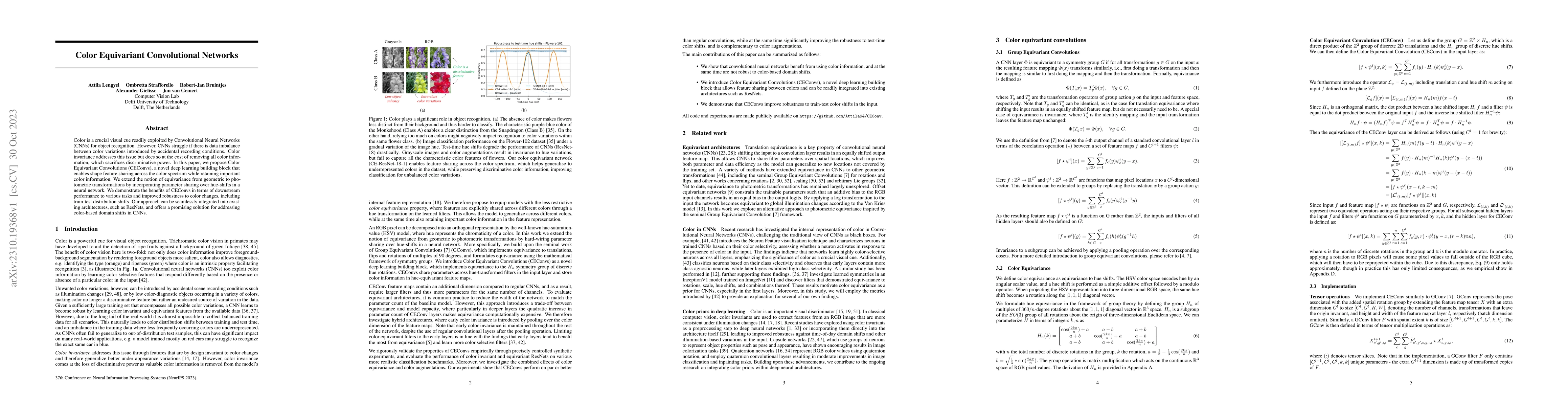 Thumbnail for Color Equivariant Convolutional Networks