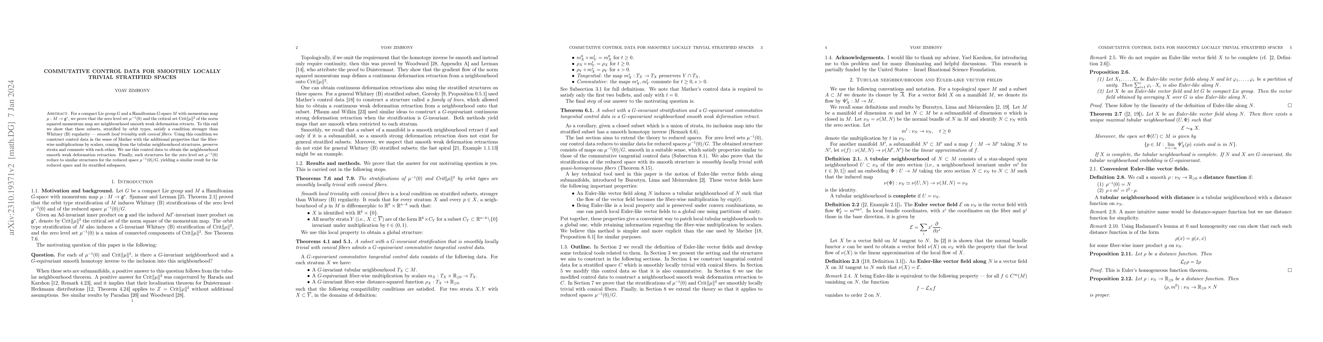 Thumbnail for Commutative Control Data for Smoothly Locally Trivial Stratified Spaces