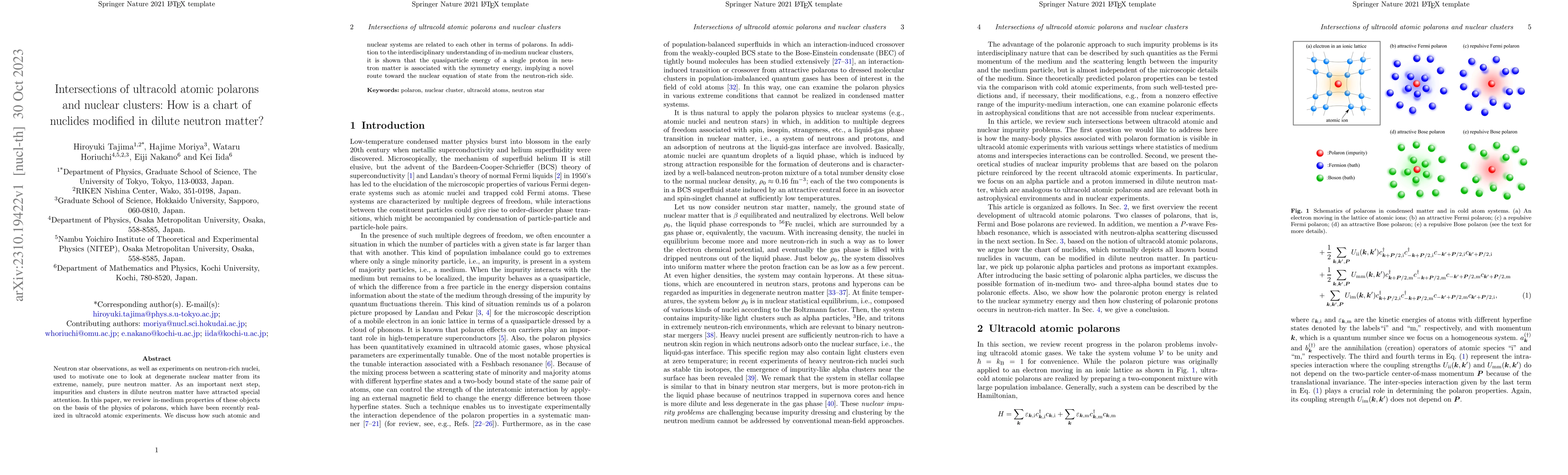 Thumbnail for Intersections of ultracold atomic polarons and nuclear clusters: How is
  a chart of nuclides modified in dilute neutron matter?