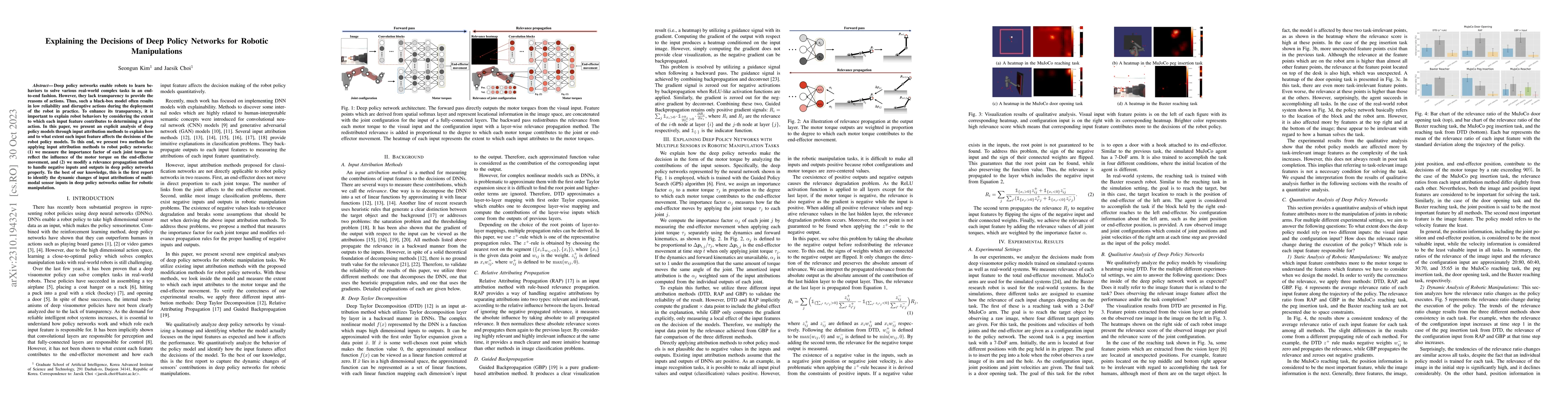Thumbnail for Explaining the Decisions of Deep Policy Networks for Robotic
  Manipulations