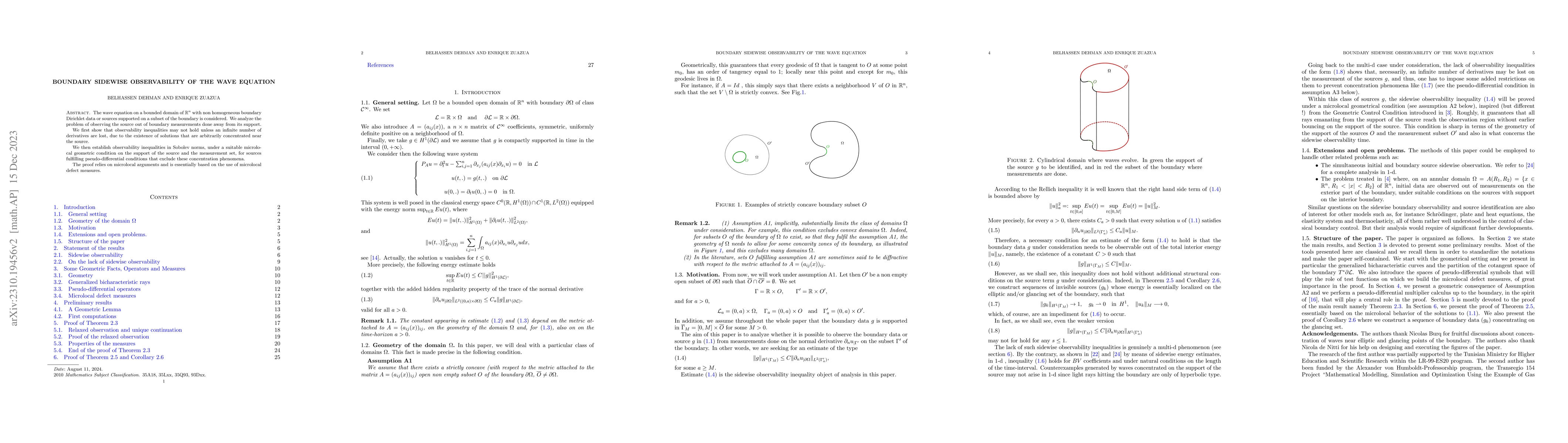 Thumbnail for Boundary Sidewise Observability of the Wave Equation