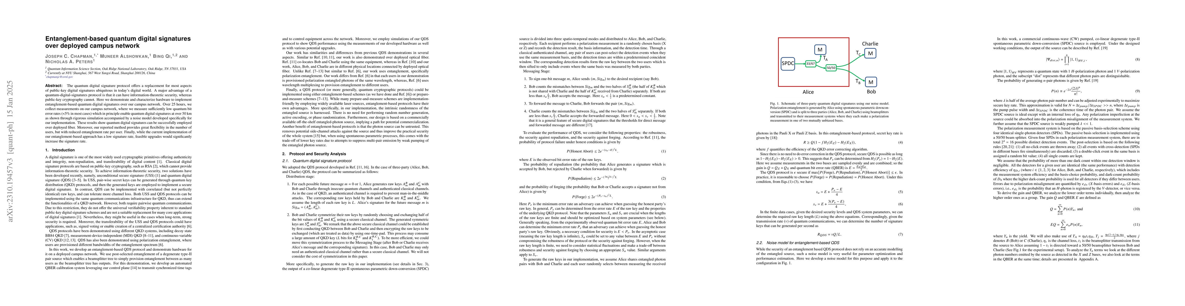 Thumbnail for Entanglement-based quantum digital signatures over deployed campus
  network
