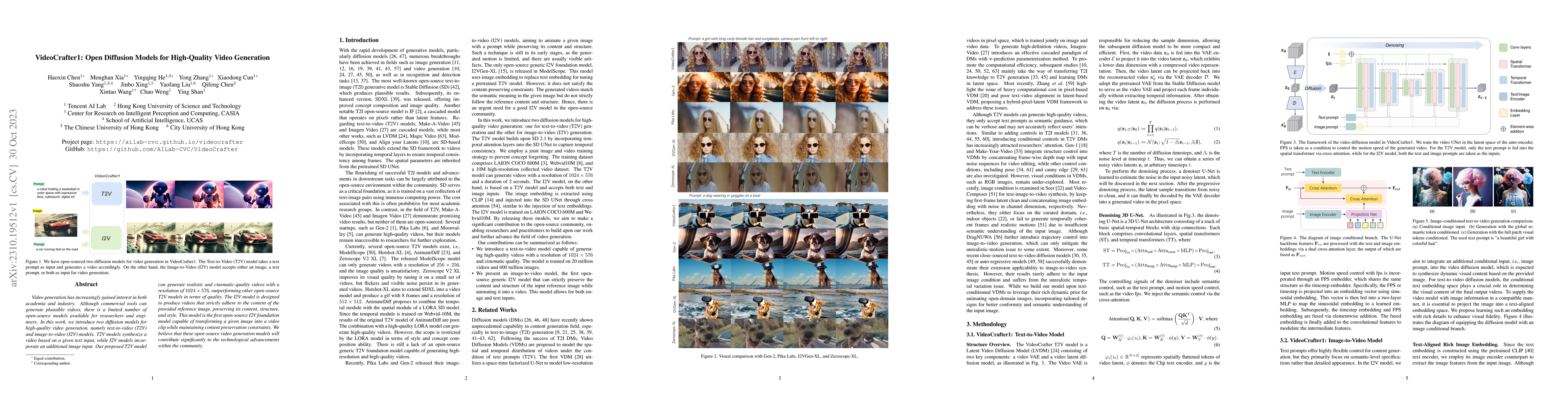 Thumbnail for VideoCrafter1: Open Diffusion Models for High-Quality Video Generation