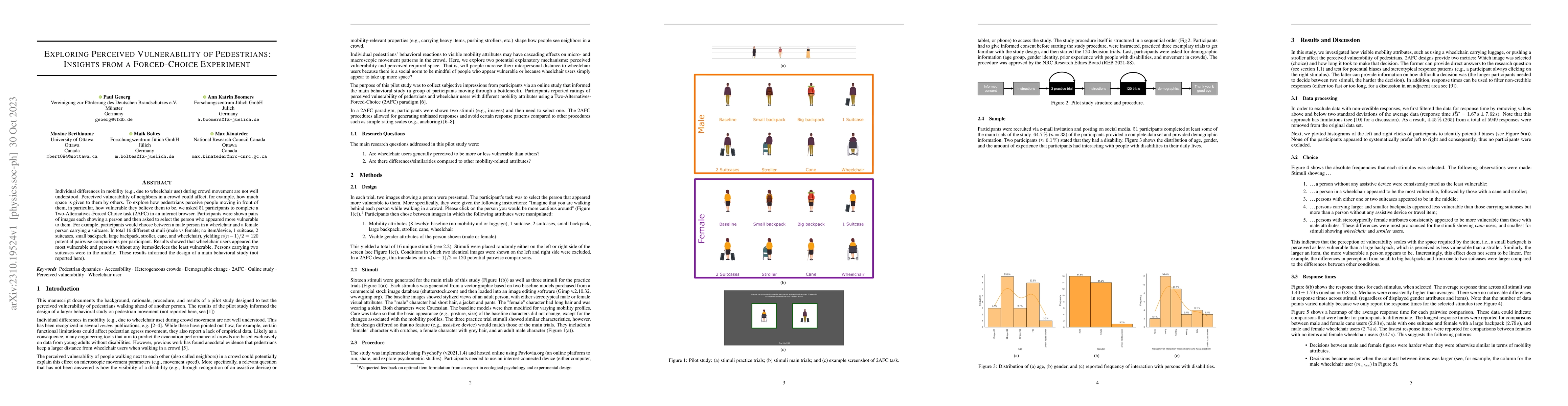 Thumbnail for Exploring Perceived Vulnerability of Pedestrians: Insights from a
  Forced-Choice Experiment