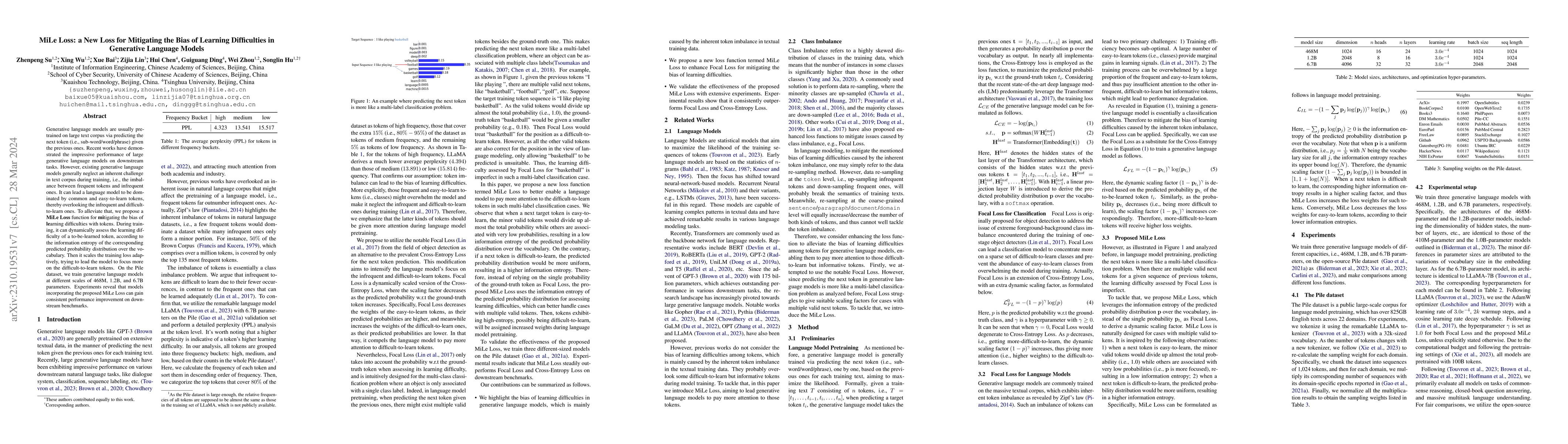 Thumbnail for MiLe Loss: a New Loss for Mitigating the Bias of Learning Difficulties
  in Generative Language Models