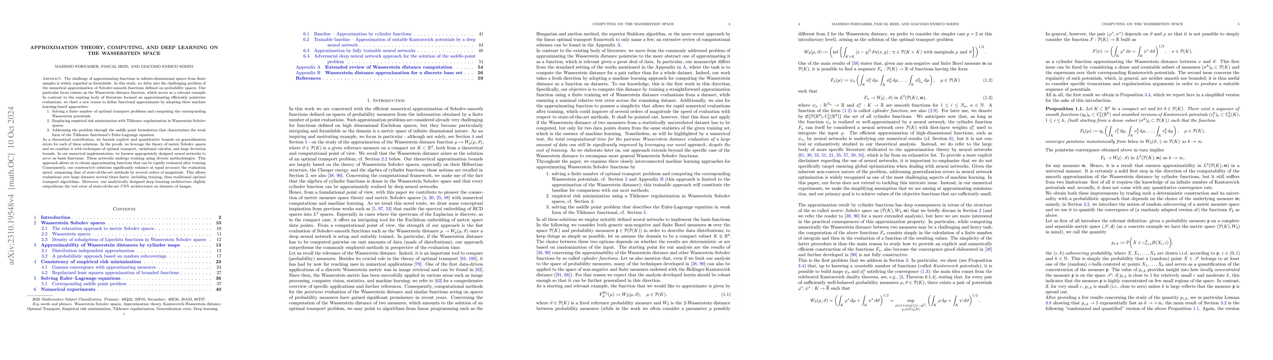 Thumbnail for Approximation Theory, Computing, and Deep Learning on the Wasserstein
  Space