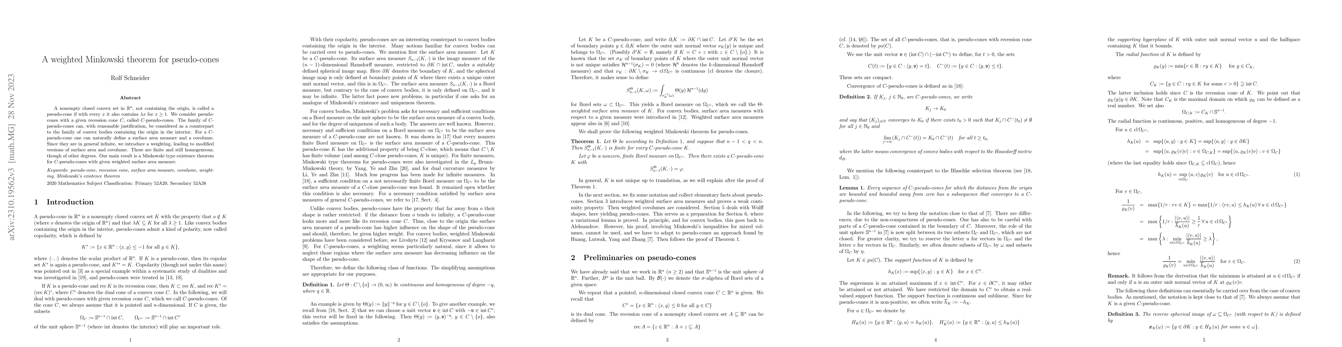Thumbnail for A weighted Minkowski theorem for pseudo-cones