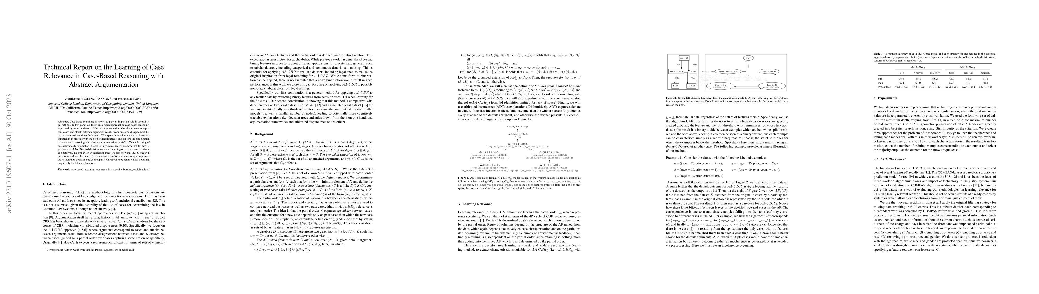 Thumbnail for Technical Report on the Learning of Case Relevance in Case-Based
  Reasoning with Abstract Argumentation