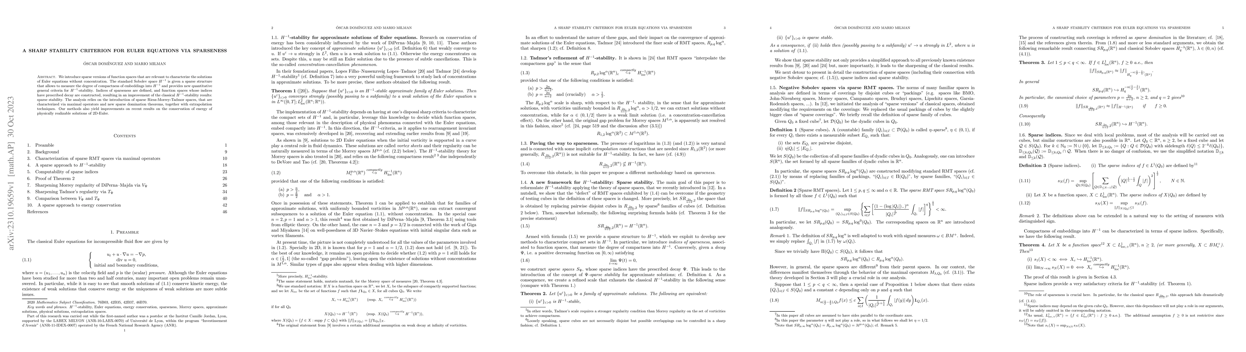 Thumbnail for A sharp stability criterion for Euler equations via sparseness