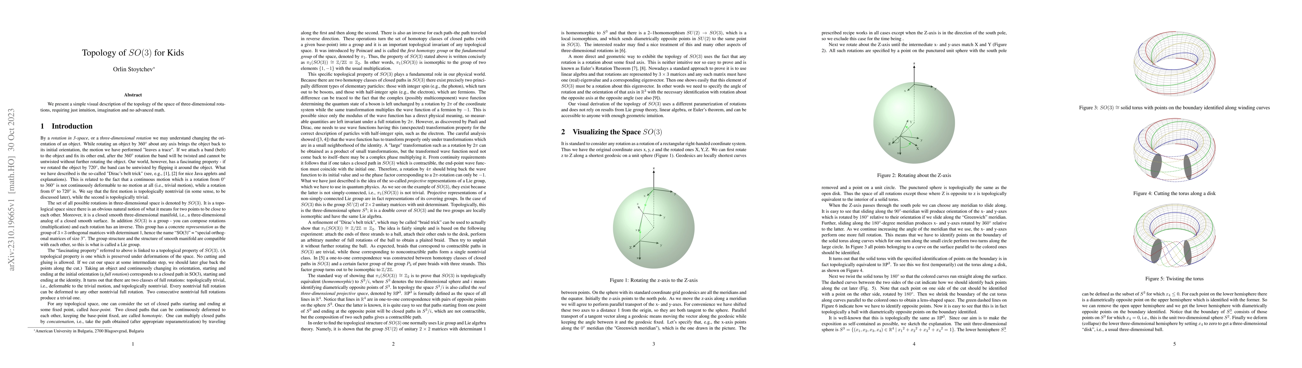 Thumbnail for Topology of SO(3) For Kids