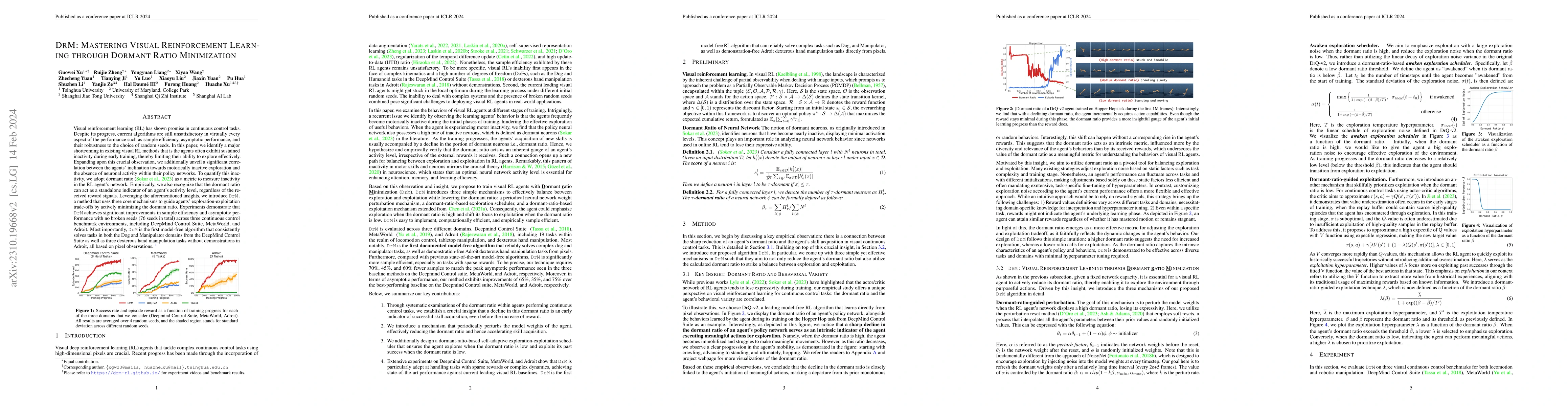 Thumbnail for DrM: Mastering Visual Reinforcement Learning through Dormant Ratio
  Minimization