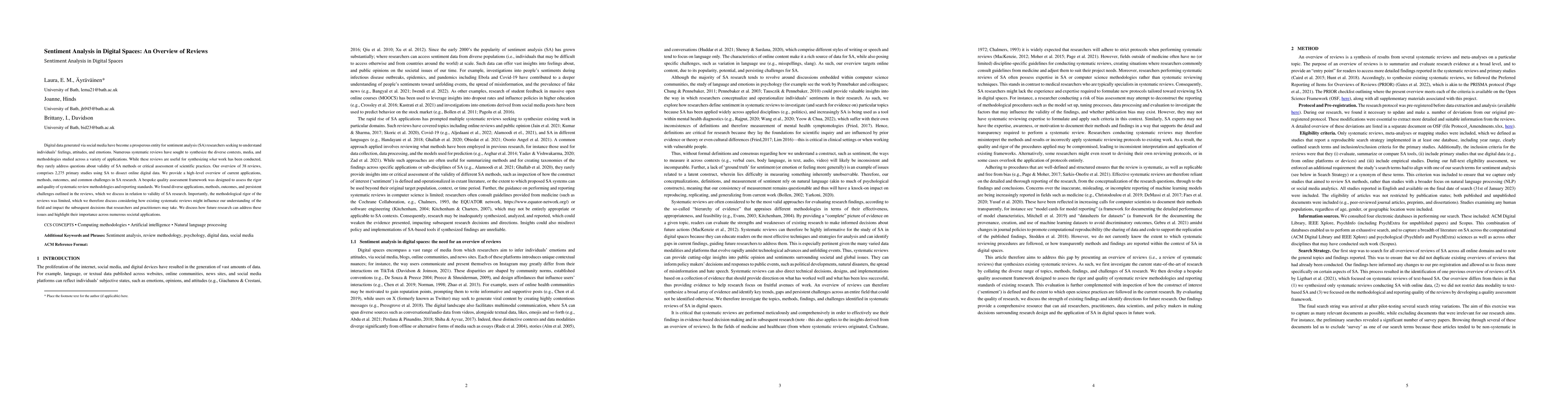 Thumbnail for Sentiment Analysis in Digital Spaces: An Overview of Reviews