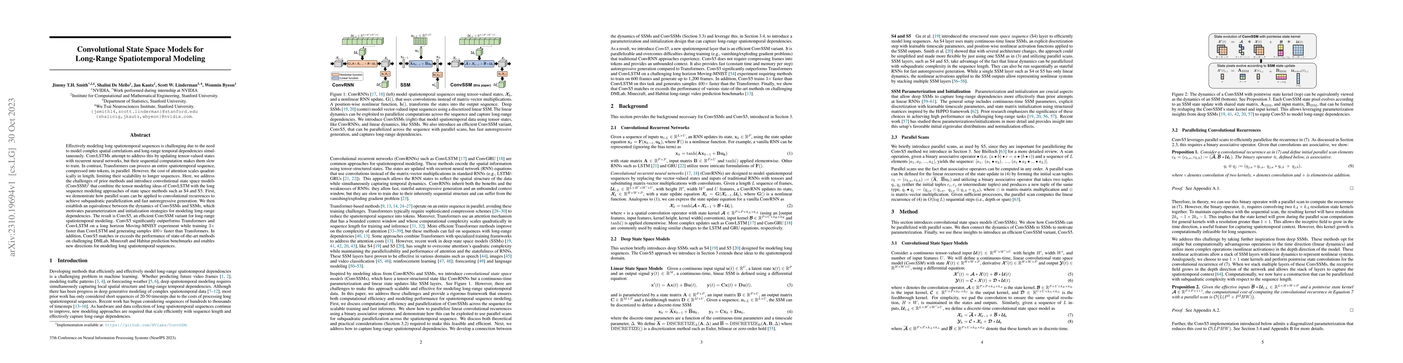 Thumbnail for Convolutional State Space Models for Long-Range Spatiotemporal Modeling