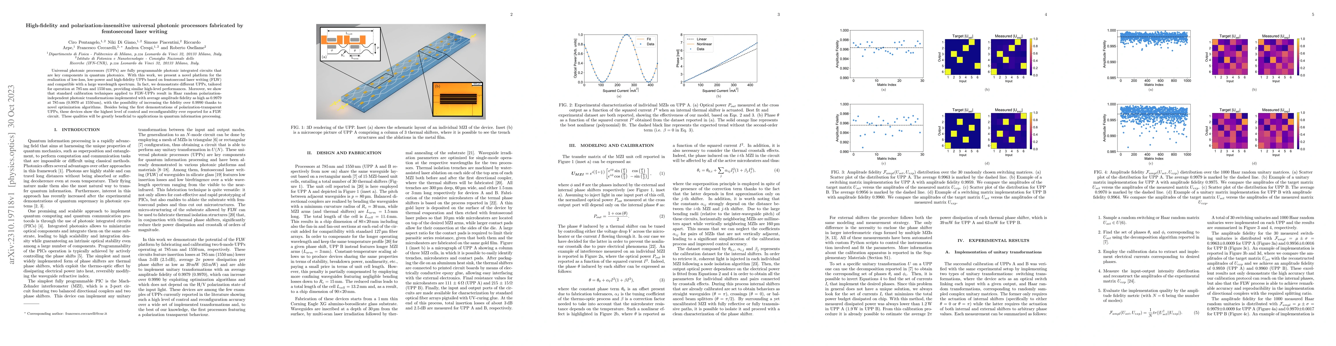 Thumbnail for High-fidelity and polarization insensitive universal photonic processors
  fabricated by femtosecond laser writing