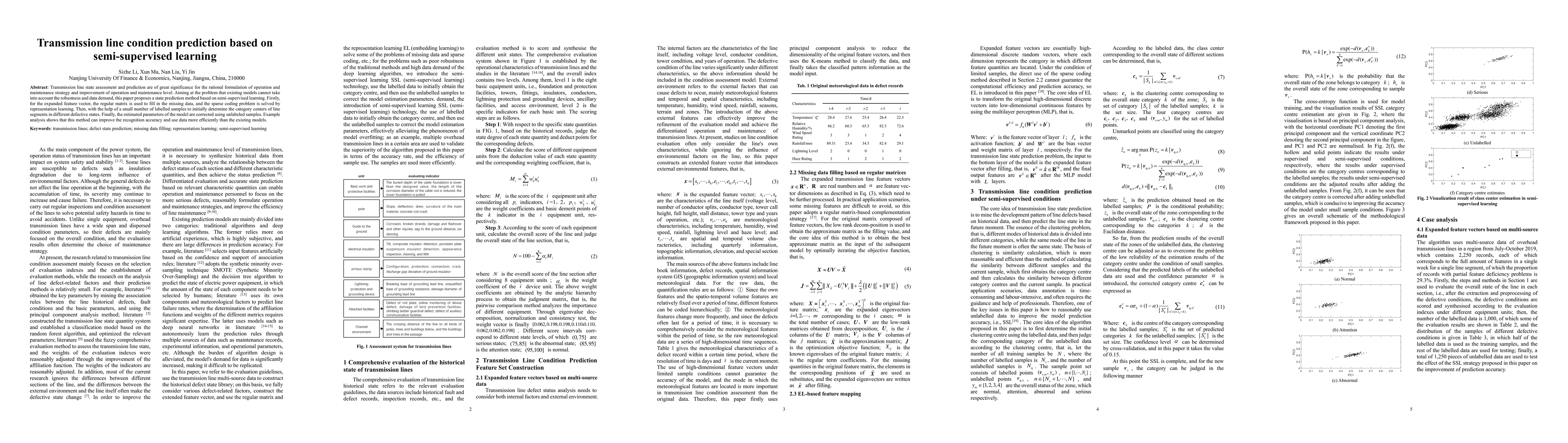 Thumbnail for Transmission line condition prediction based on semi-supervised learning