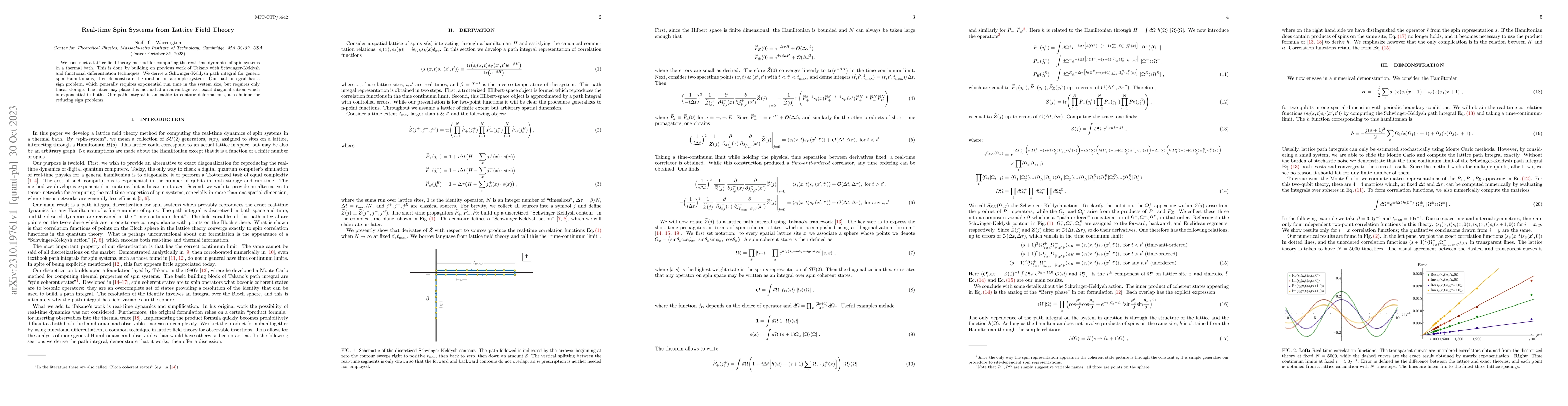 Thumbnail for Real-time Spin Systems from Lattice Field Theory