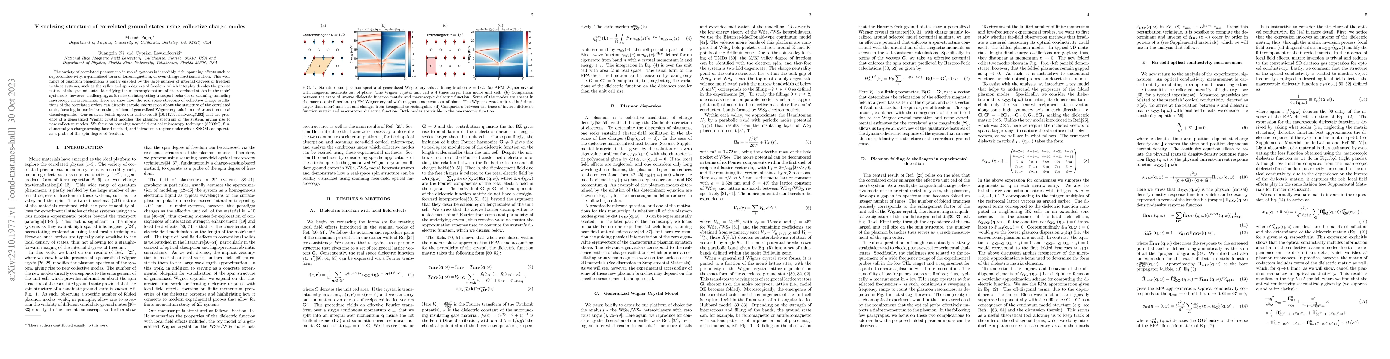 Thumbnail for Visualizing structure of correlated ground states using collective
  charge modes