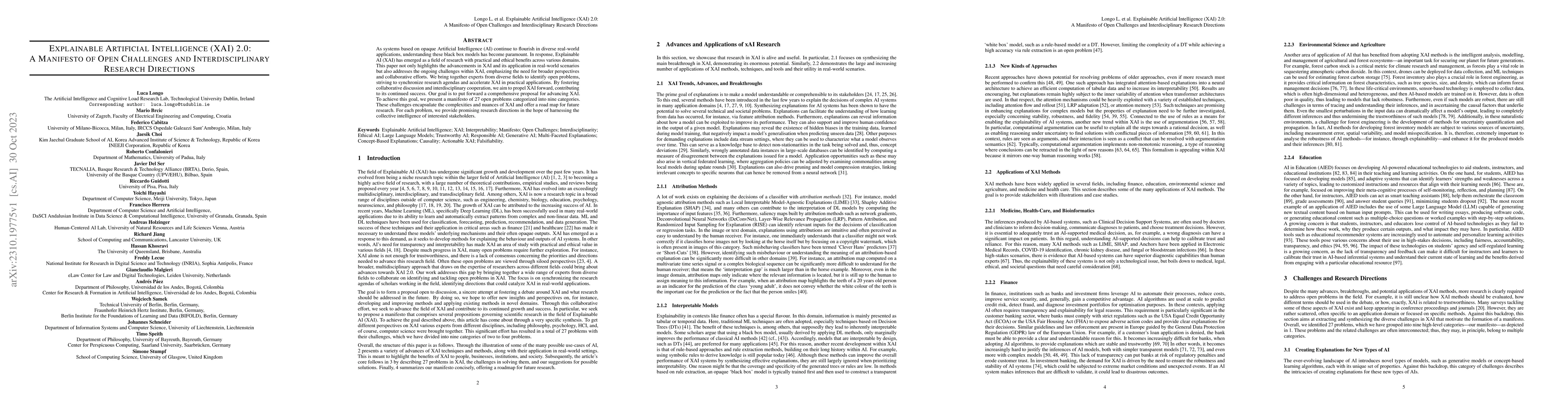 Thumbnail for Explainable Artificial Intelligence (XAI) 2.0: A Manifesto of Open
  Challenges and Interdisciplinary Research Directions