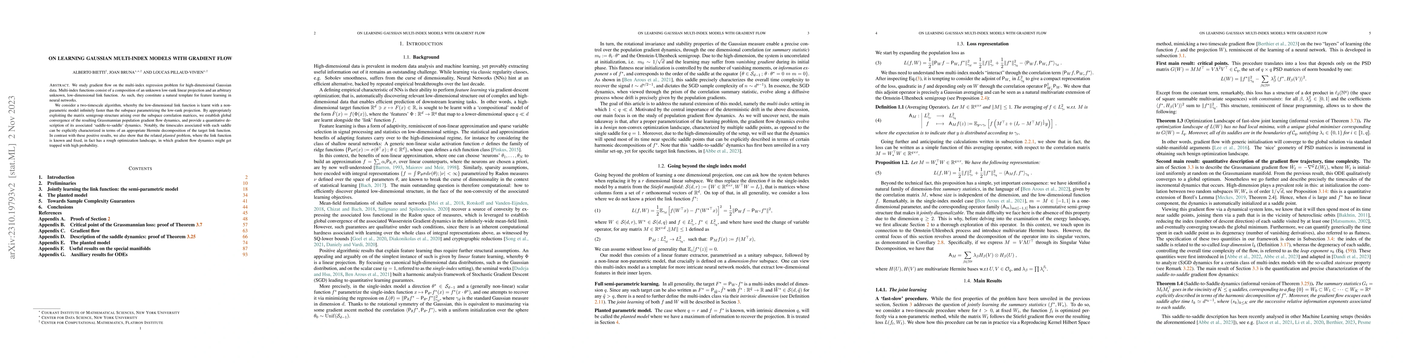 Thumbnail for On Learning Gaussian Multi-index Models with Gradient Flow